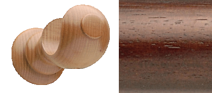 Designer Collection 63mm Ø Wooden Cup Bracket - Natural Walnut Designer Collection 63mm Ø Wooden Cup Bracket - Natural Walnut