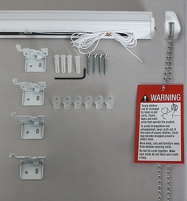 Deluxe-3 Rotary Chain Headrail & Kits - 60cm wide