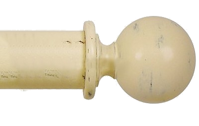 Designer Collection 63mm Ø Ball Finial - Distressed Cream Designer Collection 63mm Ø Ball Finial - Distressed Cream