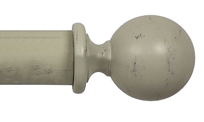 Designer Collection 63mm Ø Ball Finial - Distressed Sage Grey Designer Collection 63mm Ø Ball Finial - Distressed Sage Grey
