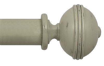 Designer Collection 63mm Ø Ribbed Finial - Distressed Sage Grey Designer Collection 63mm Ø Ribbed Finial - Distressed Sage Grey