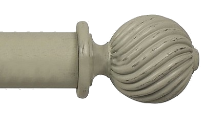 Designer Collection 63mm Ø Twisted Finial - Distressed Sage Grey Designer Collection 63mm Ø Twisted Finial - Distressed Sage Grey