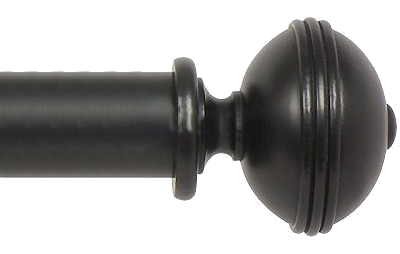 Designer Collection 63mm Ø Ribbed Finial - Ebony Designer Collection 63mm Ø Ribbed Finial - Ebony