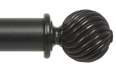 Designer Collection 35mm Ø Twisted Finial - Ebony