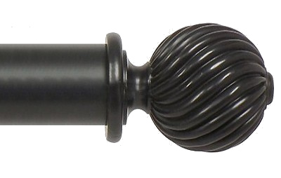 Designer Collection 63mm Ø Twisted Finial - Ebony Designer Collection 63mm Ø Twisted Finial - Ebony