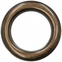 Antique copper finish, brass two-part eyelets 25mm diameter