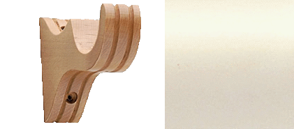 Designer Collection 63mm Ø Wooden Flat Bracket - Antique Ivory Designer Collection 63mm Ø Wooden Flat Bracket - Antique Ivory