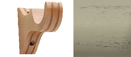 Designer Collection 63mm Ø Wooden Flat Bracket - Distressed Sage Grey Designer Collection 63mm Ø Wooden Flat Bracket - Distressed Sage Grey