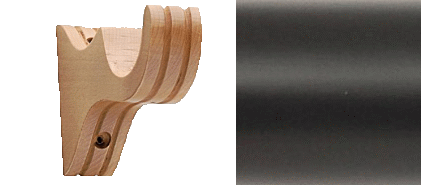 Designer Collection 63mm Ø Wooden Flat Bracket - Ebony Designer Collection 63mm Ø Wooden Flat Bracket - Ebony