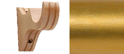Designer Collection 63mm Ø Wooden Flat Bracket - Gold Metal Leaf Designer Collection 63mm Ø Wooden Flat Bracket - Gold Metal Leaf
