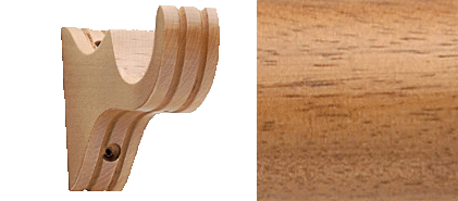 Designer Collection 35mm Ø Wooden Flat Bracket - Natural Oak