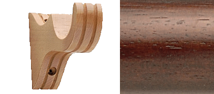 Designer Collection 63mm Ø Wooden Flat Bracket - Natural Walnut Designer Collection 63mm Ø Wooden Flat Bracket - Natural Walnut