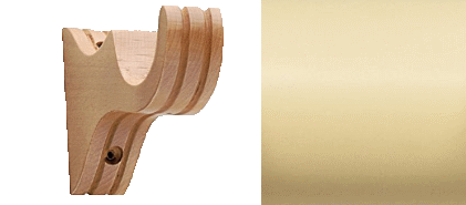 Designer Collection 63mm Ø Wooden Flat Bracket - Old Cream Designer Collection 63mm Ø Wooden Flat Bracket - Old Cream