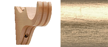 Designer Collection 63mm Ø Wooden Flat Bracket - Pale Gold Designer Collection 63mm Ø Wooden Flat Bracket - Pale Gold