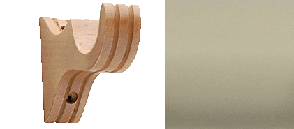 Designer Collection 63mm Ø Wooden Flat Bracket - Sage Grey Designer Collection 63mm Ø Wooden Flat Bracket - Sage Grey
