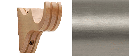 Designer Collection 63mm Ø Wooden Flat Bracket - Silver Metal Leaf Designer Collection 63mm Ø Wooden Flat Bracket - Silver Metal Leaf