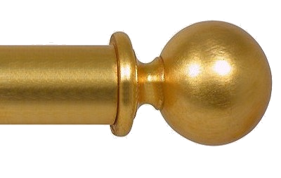 Designer Collection 35mm Ø Ball  Finial - Gold Metal Leaf
