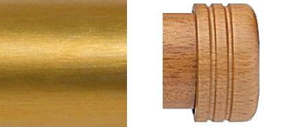 Designer Collection 63mm Ø End Stop - Gold Metal Leaf Designer Collection 63mm Ø End Stop - Gold Metal Leaf