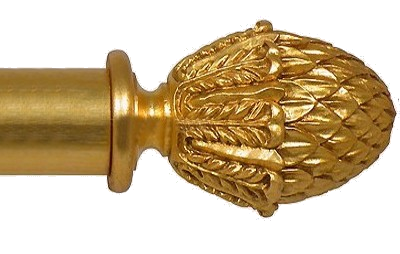 Designer Collection 35mm Ø Pineapple Finial - Gold Metal Leaf