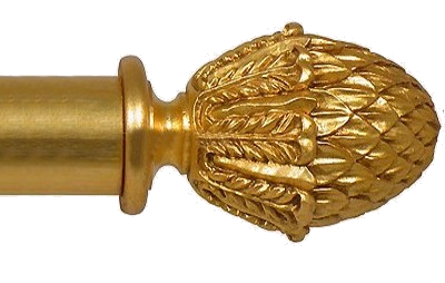 Designer Collection 63mm Ø Pineapple Finial - Gold Metal Leaf Designer Collection 63mm Ø Pineapple Finial - Gold Metal Leaf