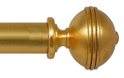 Designer Collection 63mm Ø Ribbed Finial - Gold Metal Leaf Designer Collection 63mm Ø Ribbed Finial - Gold Metal Leaf