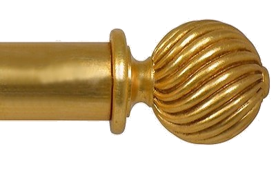 Designer Collection 63mm Ø Twisted Finial - Gold Metal Leaf Designer Collection 63mm Ø Twisted Finial - Gold Metal Leaf