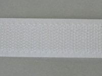 20mm (3/4in) hook tape, self adhesive, White