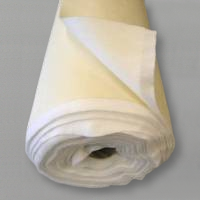 IVORY Polycotton sateen with synthetic interlining, Rolled Full Width