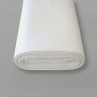 WHITE Solprufe cotton sateen lining, Teflon finish, 116 pick 140grams/m2, Creased & Lapped
