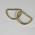 25 x Brass  D rings 25mm (1in) for tie-backs. - view 2
