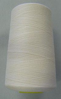 Polyfil no 75 cotton thread, 7,500m cone for industrial machines. Natural colour.