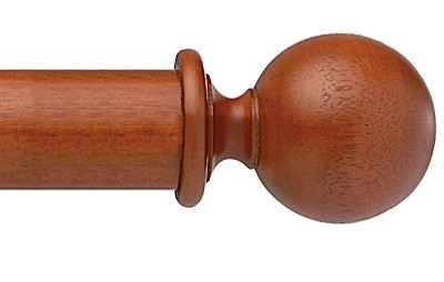 Designer Collection 63mm Ø Ball Finial - Natural Mahogany Designer Collection 63mm Ø Ball Finial - Natural Mahogany