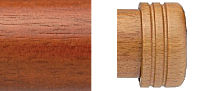 Designer Collection 63mm Ø End Stop - Natural Mahogany Designer Collection 63mm Ø End Stop - Natural Mahogany
