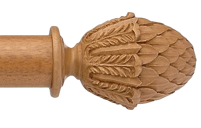 Designer Collection 35mm Ø Pineapple Finial - Natural Oak