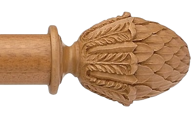 Designer Collection 63mm Ø Pineapple Finial - Natural Oak Designer Collection 63mm Ø Pineapple Finial - Natural Oak
