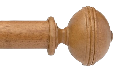 Designer Collection 63mm Ø Ribbed Finial - Natural Oak Designer Collection 63mm Ø Ribbed Finial - Natural Oak