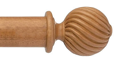 Designer Collection 63mm Ø Twisted Finial - Natural Oak Designer Collection 63mm Ø Twisted Finial - Natural Oak