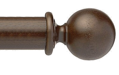 Designer Collection 63mm Ø Ball Finial - Natural Walnut Designer Collection 63mm Ø Ball Finial - Natural Walnut
