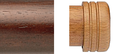 Designer Collection 63mm Ø End Stop - Natural Walnut Designer Collection 63mm Ø End Stop - Natural Walnut