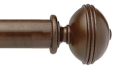 Designer Collection 63mm Ø Ribbed Finial - Natural Walnut Designer Collection 63mm Ø Ribbed Finial - Natural Walnut