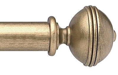 Designer Collection 63mm Ø Ribbed Finial - Pale Gold Designer Collection 63mm Ø Ribbed Finial - Pale Gold