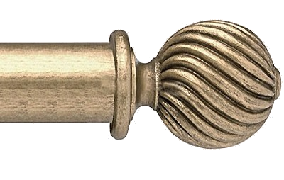 Designer Collection 63mm Ø Twisted Finial - Pale Gold Designer Collection 63mm Ø Twisted Finial - Pale Gold