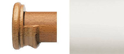 Designer Collection 63mm Ø Wooden Recess Bracket - Chalk White