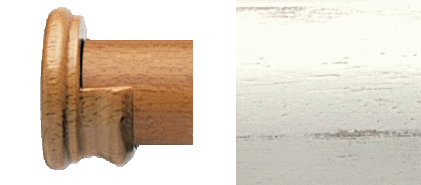 Designer Collection 63mm Ø Wooden Recess Bracket - Distressed Chalk