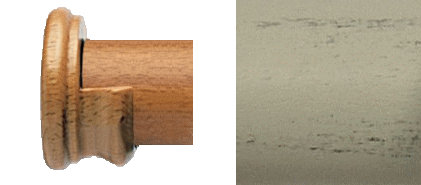 Designer Collection 63mm Ø Wooden Recess Bracket - Distressed Sage Grey