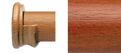 Designer Collection 63mm Ø Wooden Recess Bracket - Natural Mahogany Designer Collection 63mm Ø Wooden Recess Bracket - Natural Mahogany
