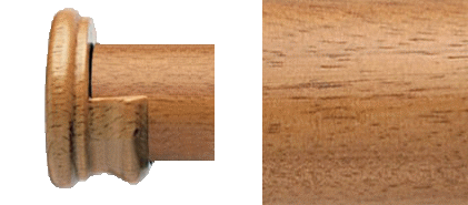 Designer Collection 35mm Ø Wooden Recess Bracket - Natural Oak