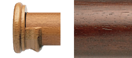 Designer Collection 48mm Ø Wooden Recess Bracket - Natural Walnut