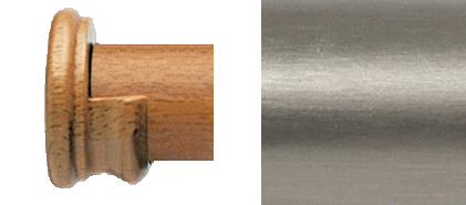 Designer Collection 63mm Ø Wooden Recess Bracket - Silver Metal Leaf