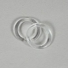 25 x Clear plastic rings 13mm (1/2 in) dia for blinds
